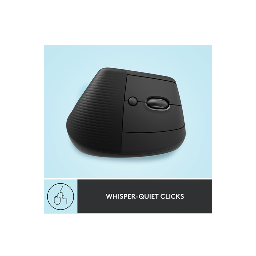 Logitech Lift Vertical Ergonomic Wireless Mouse - Graphite in Qatar Logitech Lift Vertical Ergonomic Wireless Mouse - Graphite in Qatar